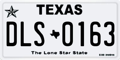 TX license plate DLS0163