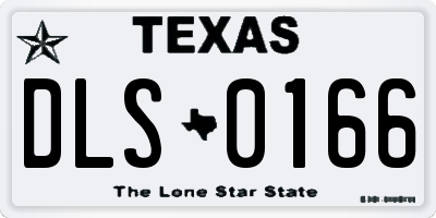 TX license plate DLS0166