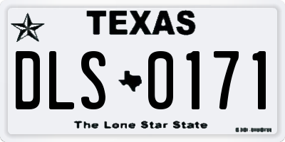 TX license plate DLS0171