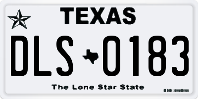 TX license plate DLS0183