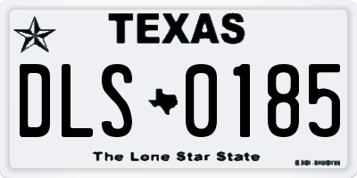 TX license plate DLS0185