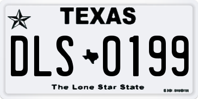 TX license plate DLS0199