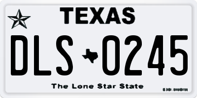 TX license plate DLS0245