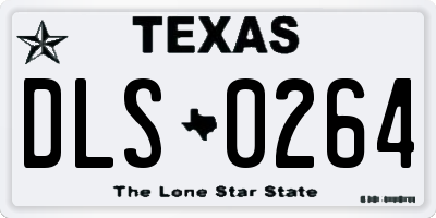 TX license plate DLS0264