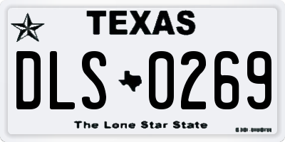 TX license plate DLS0269