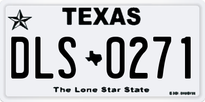 TX license plate DLS0271