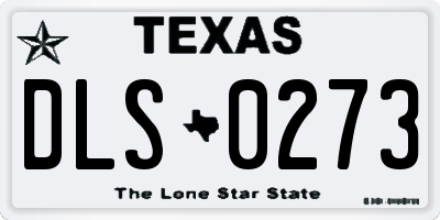 TX license plate DLS0273