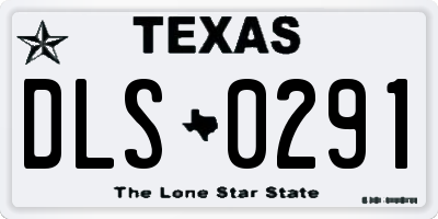 TX license plate DLS0291