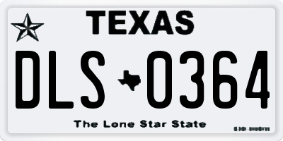 TX license plate DLS0364