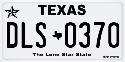TX license plate DLS0370