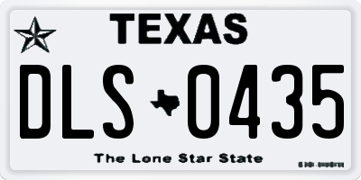 TX license plate DLS0435