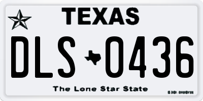 TX license plate DLS0436
