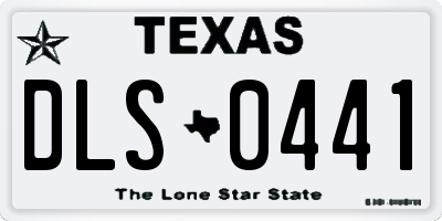 TX license plate DLS0441