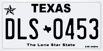 TX license plate DLS0453
