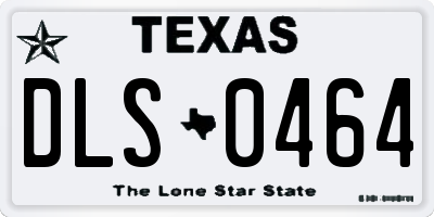 TX license plate DLS0464