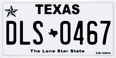 TX license plate DLS0467