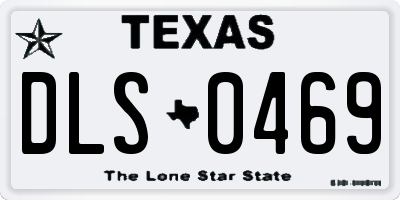 TX license plate DLS0469
