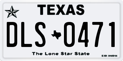 TX license plate DLS0471
