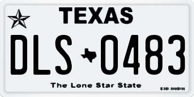 TX license plate DLS0483