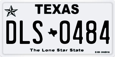 TX license plate DLS0484