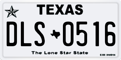 TX license plate DLS0516