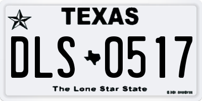 TX license plate DLS0517