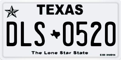 TX license plate DLS0520