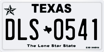 TX license plate DLS0541