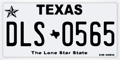 TX license plate DLS0565