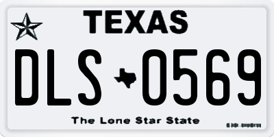 TX license plate DLS0569