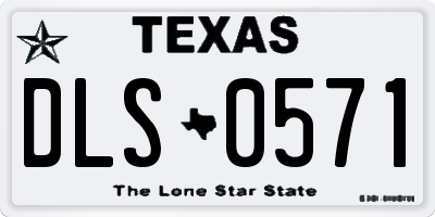 TX license plate DLS0571
