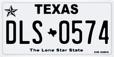 TX license plate DLS0574