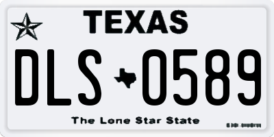 TX license plate DLS0589