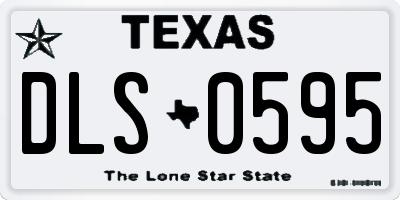TX license plate DLS0595