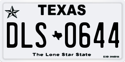 TX license plate DLS0644