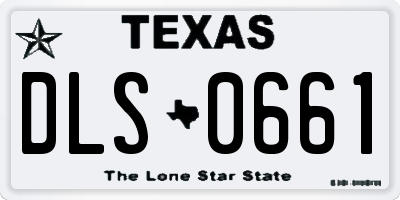 TX license plate DLS0661