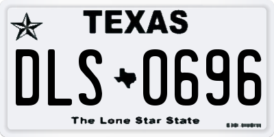 TX license plate DLS0696