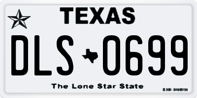 TX license plate DLS0699