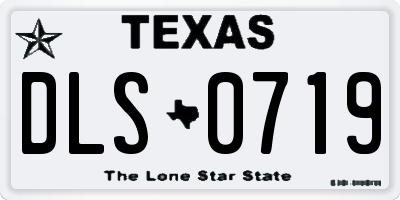 TX license plate DLS0719