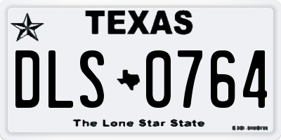 TX license plate DLS0764