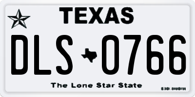 TX license plate DLS0766