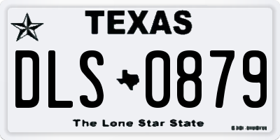 TX license plate DLS0879