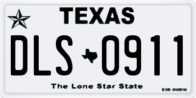 TX license plate DLS0911