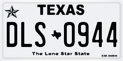 TX license plate DLS0944