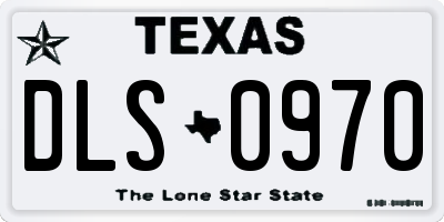 TX license plate DLS0970
