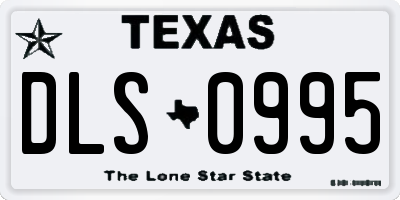 TX license plate DLS0995