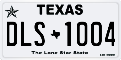 TX license plate DLS1004