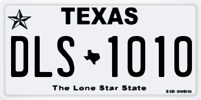 TX license plate DLS1010