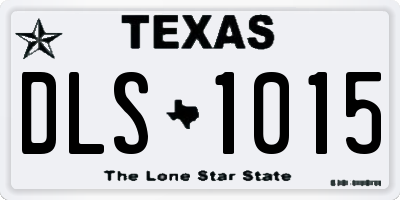 TX license plate DLS1015