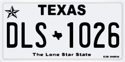 TX license plate DLS1026